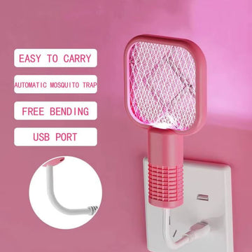 USB Mini Mosquito Racket - Portable Plug-and-Play Insect Killer (Random color)