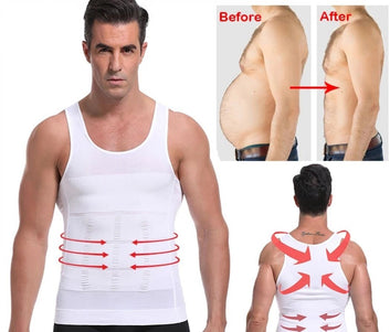 Men’s Slimming Body Shaper Vest – Tummy Control Compression Shirt