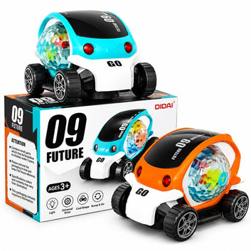 Future 09 Light-Up Concept Car Toy – Futuristic Transparent Dome Car for Kids - Random Color