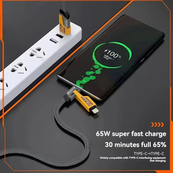 4-in-1 USB Charging Cable – Fast PD Cable for iPhone, iPad, Samsung & MacBook.