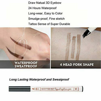 4-Tip Waterproof Eyebrow Pen