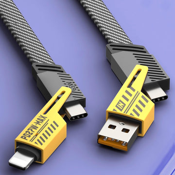 4-in-1 USB Charging Cable – Fast PD Cable for iPhone, iPad, Samsung & MacBook.
